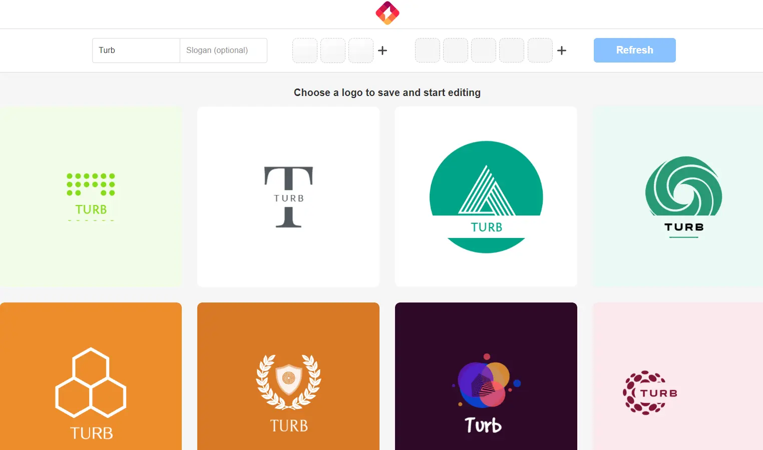 Turbologo dashboard screenshot